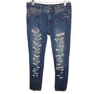 Miss Me Ripped Boyfriend Ankle Denim Jeans Size 27